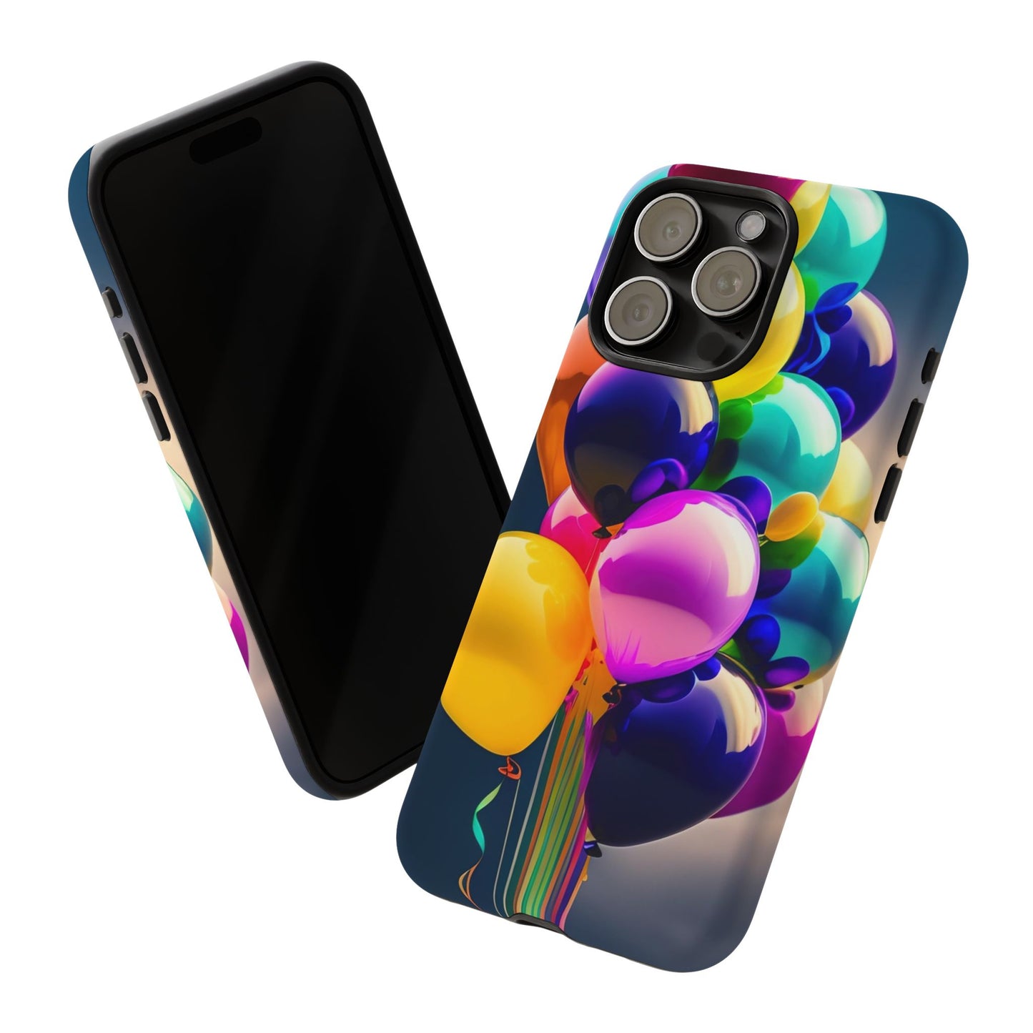 Colorful Balloon Tough Phone Case — Vibrant Party Balloons Protective Cover