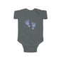 Baby Footprint Infant Bodysuit, Cute Baby Gift, Baby Shower Gift, Newborn Outfit, Milestone Clothing