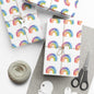 Rainbow Watercolor Gift Wrap Paper — Cheerful Rainbow Wrapping for Birthdays, Baby Showers & Pride