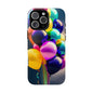 Colorful Balloon Tough Phone Case — Vibrant Party Balloons Protective Cover