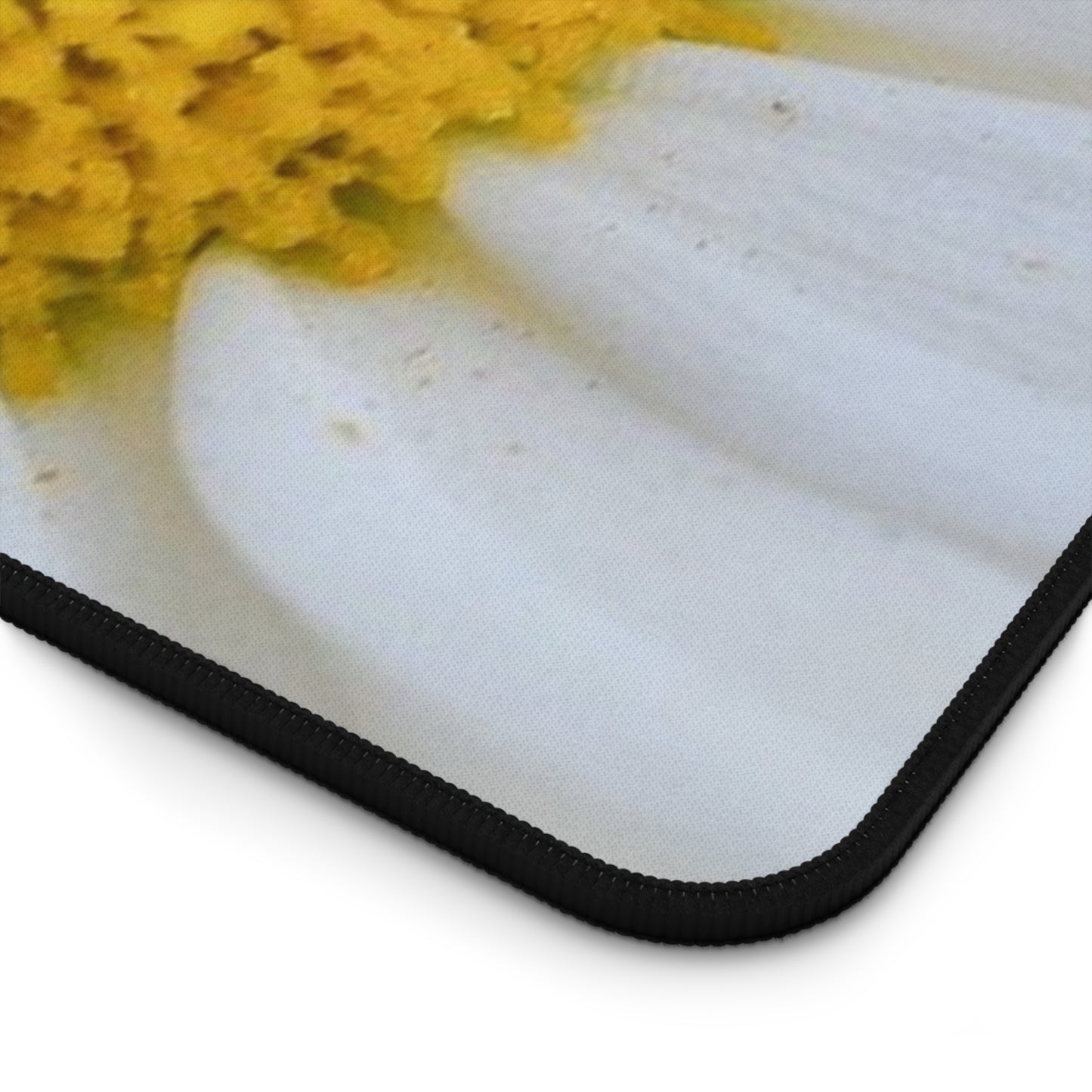 Daisy Desk Mat — Floral Mouse Pad with White Daisy Design