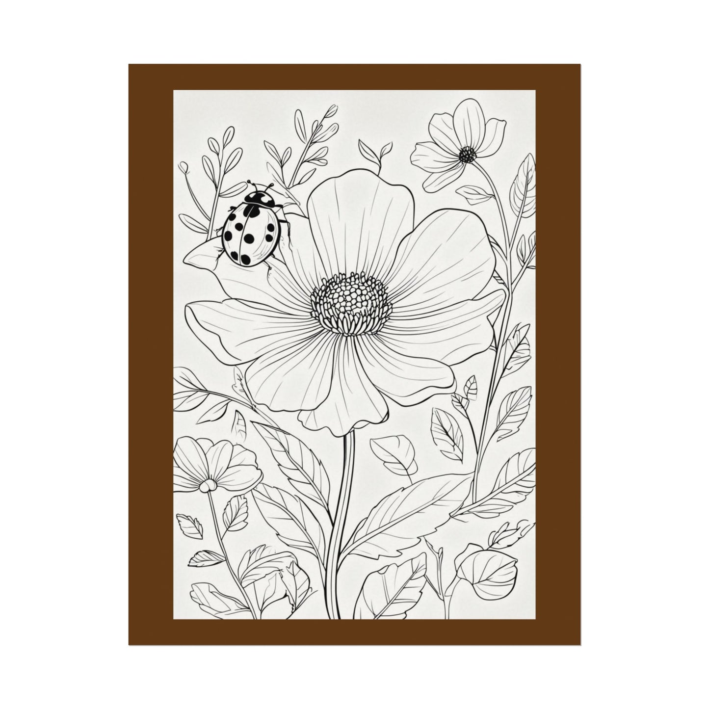 COLOR IT YOURSELF  Line Art Poster — Textured Matte Print