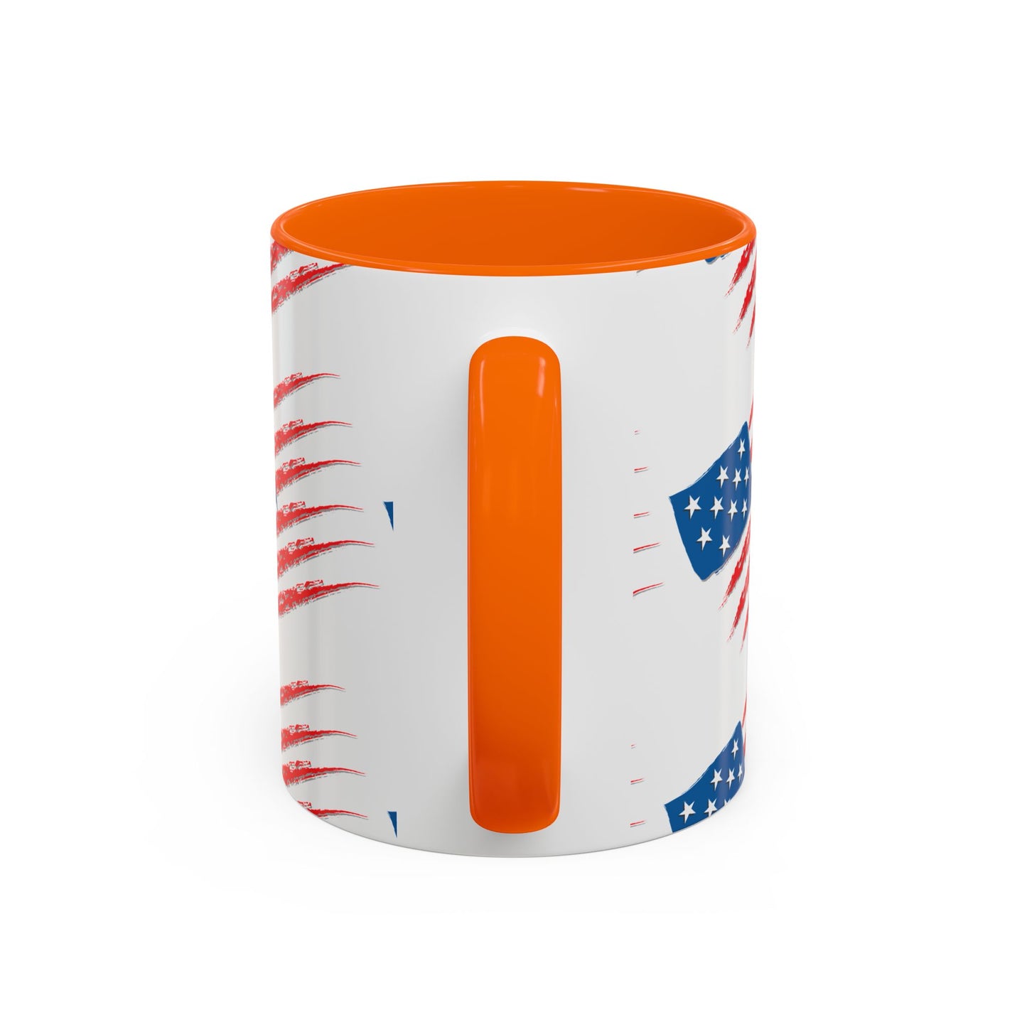 Patriotic Accent Coffee Mug | USA Flag Design