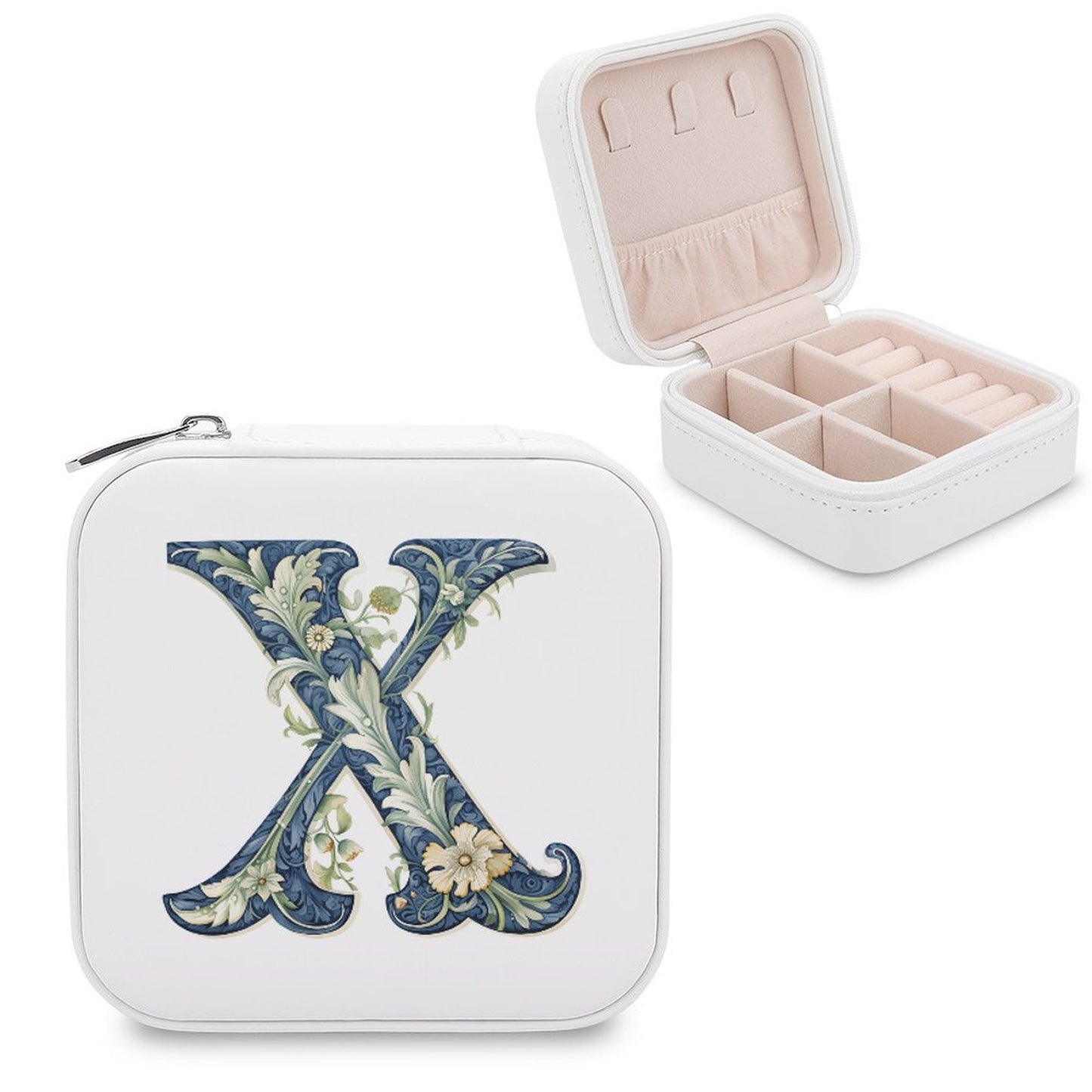 PU Portable Travel Jewellery Box - Letter X