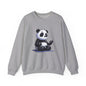 Crewneck Sweatshirt — Meditating Panda Graphic Cozy Pullover