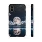 Moonlit Reflection Phone Case — Night Sky Moon & Clouds Tough Case