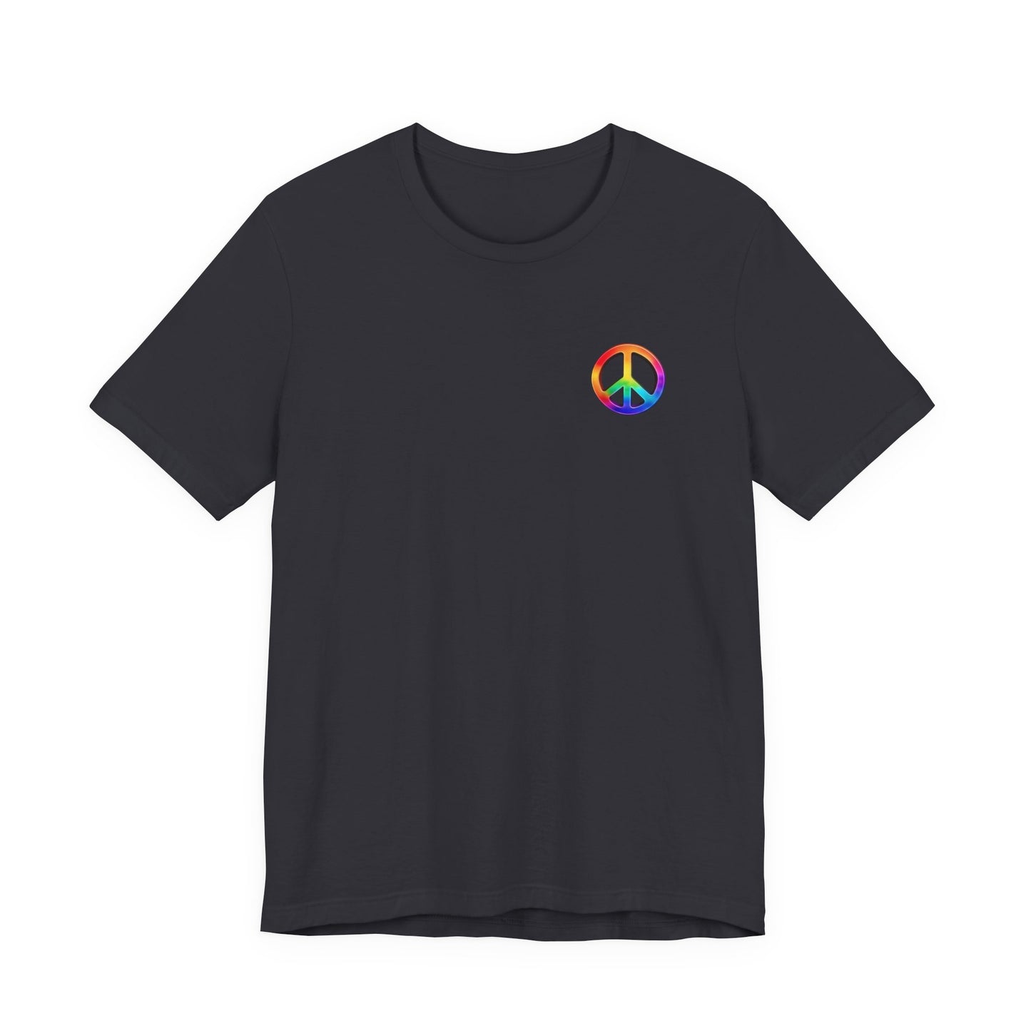 Peace Sign Tie-Dye Tee — Rainbow Hippie Peace Symbol T-Shirt