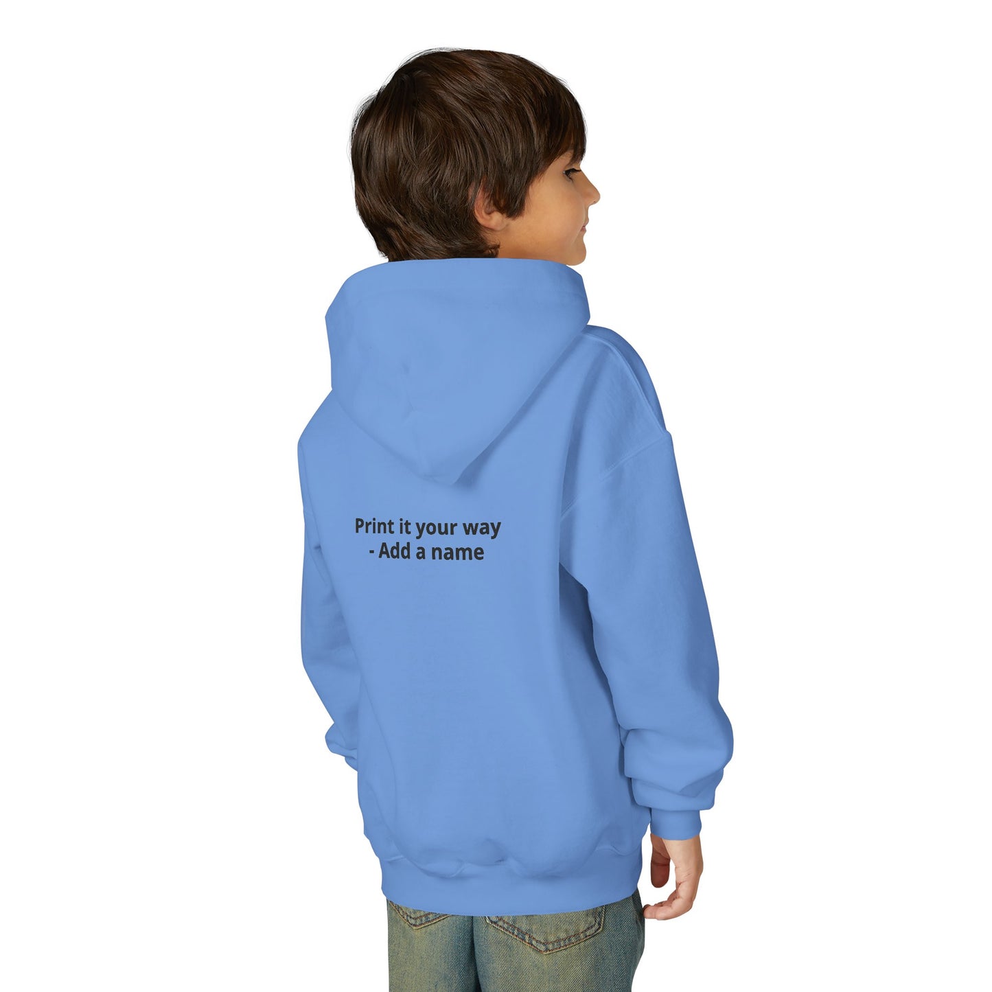 Youth Hockey Hoodie - Cute Kids Ice Hockey Players Pullover (Add Name)
