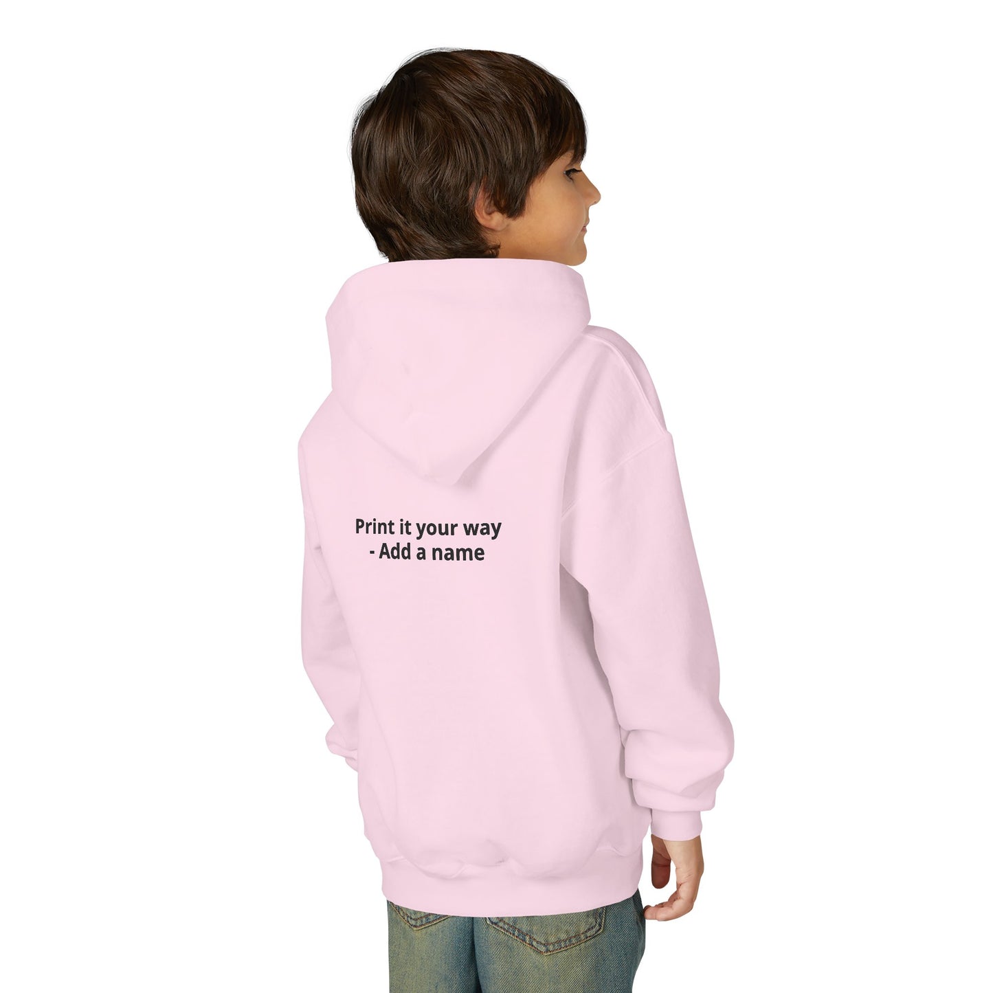 Youth Hockey Hoodie - Cute Kids Ice Hockey Players Pullover (Add Name)