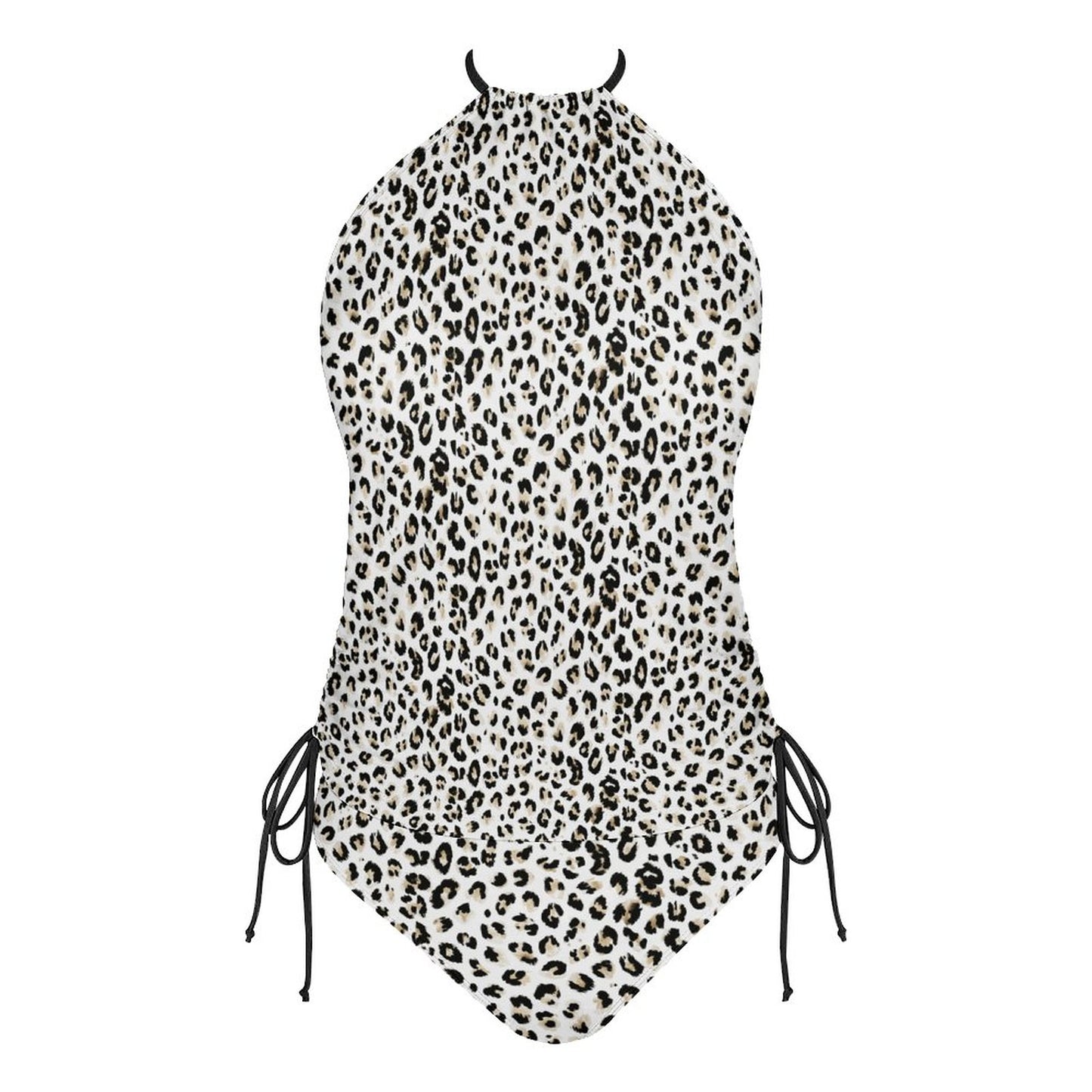 2-Piece Women's Tankini Set with High Neck Halter Top