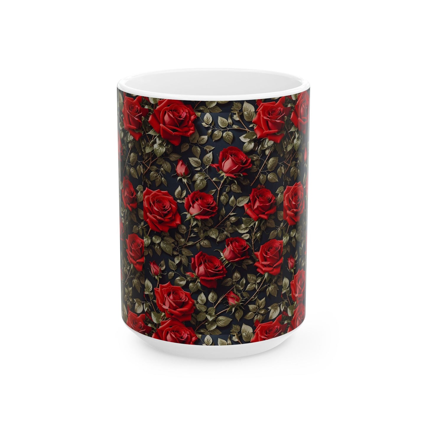 Elegant Floral Ceramic Mug with Roses | Perfect for Gifts, Valentine's Day, Mother's Day, Kitchen Decor, Tea Lovers