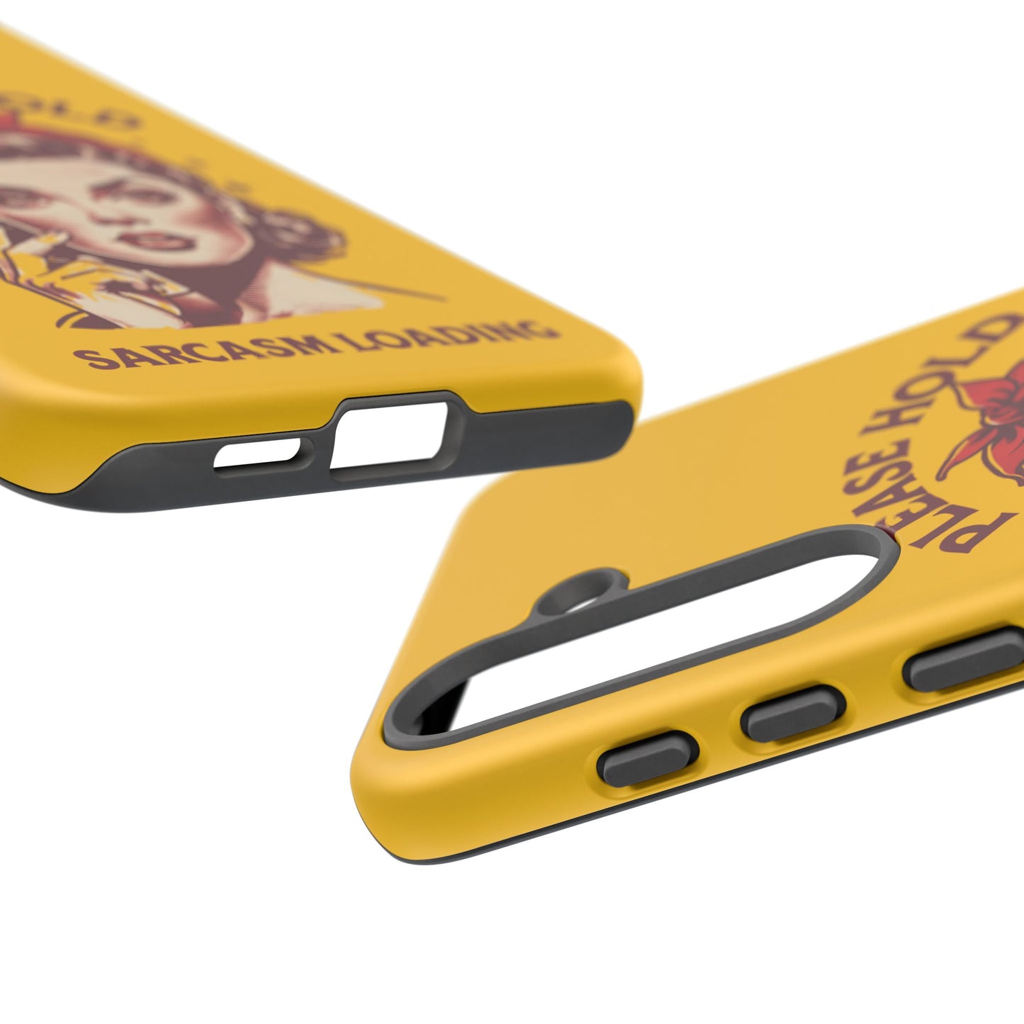 Phone Case - "Please Hold, Sarcasm Loading" Retro Pin-Up Tough Case