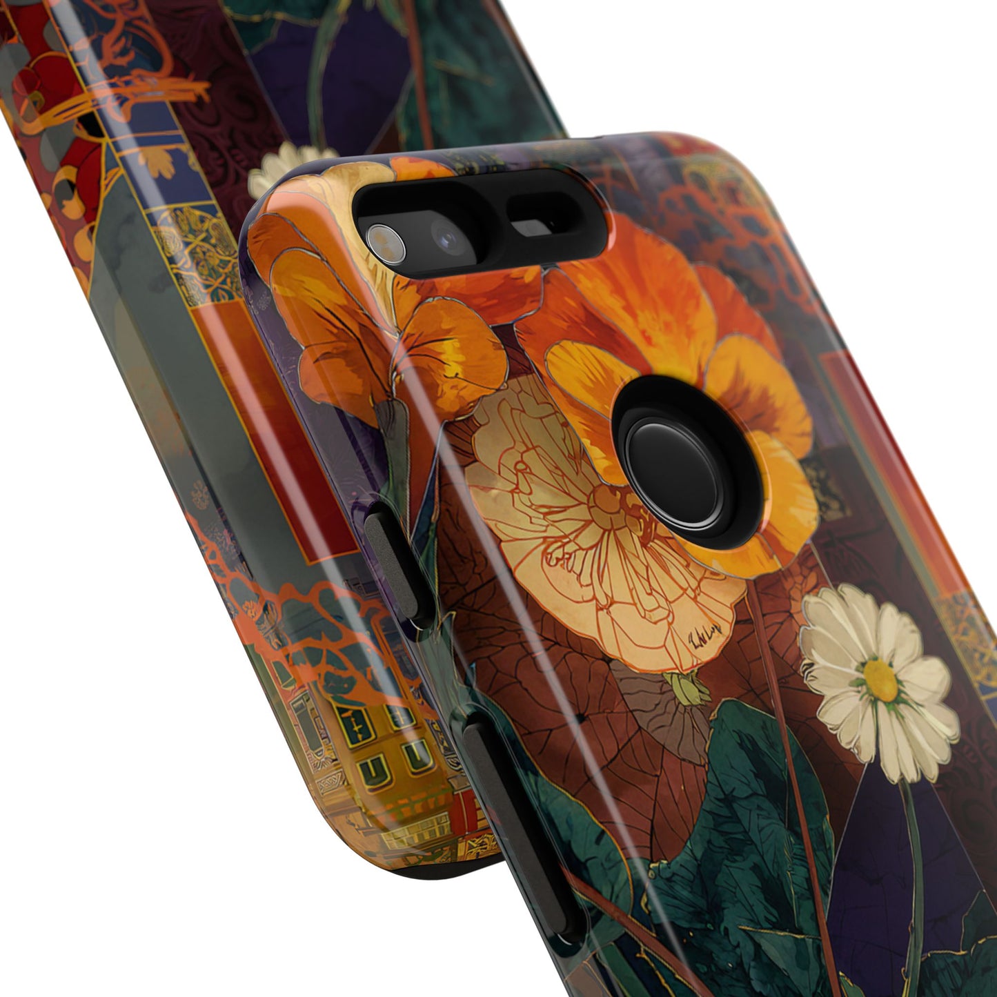 Floral Pansy Tough Phone Case — Vintage Botanical Protection