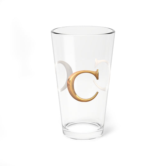 Elegant Mixing Glass with Monogram Design, Personalized Cocktail Glass, Unique Barware Gift, Custom Drinkware for Home Bartenders