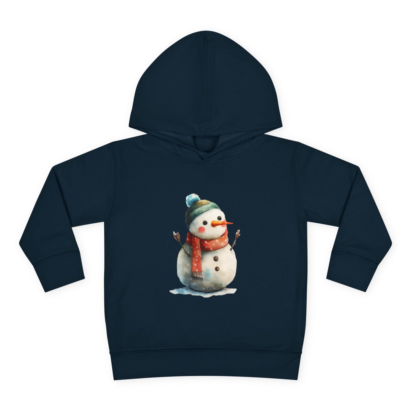 Cozy Snowman Toddler Pullover Fleece Hoodie - Winter Apparel, Cute Gift for Kids, Holiday Wear, Soft Hoodie for Toddlers, Christmas Outfit