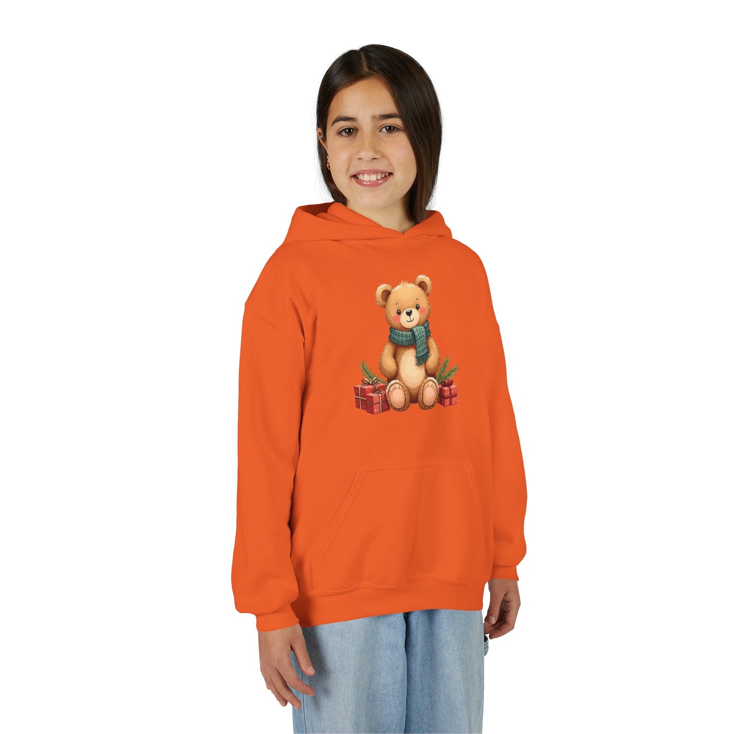 Kids Holiday Teddy Bear Hoodie – Cute Christmas Gift Sweatshirt