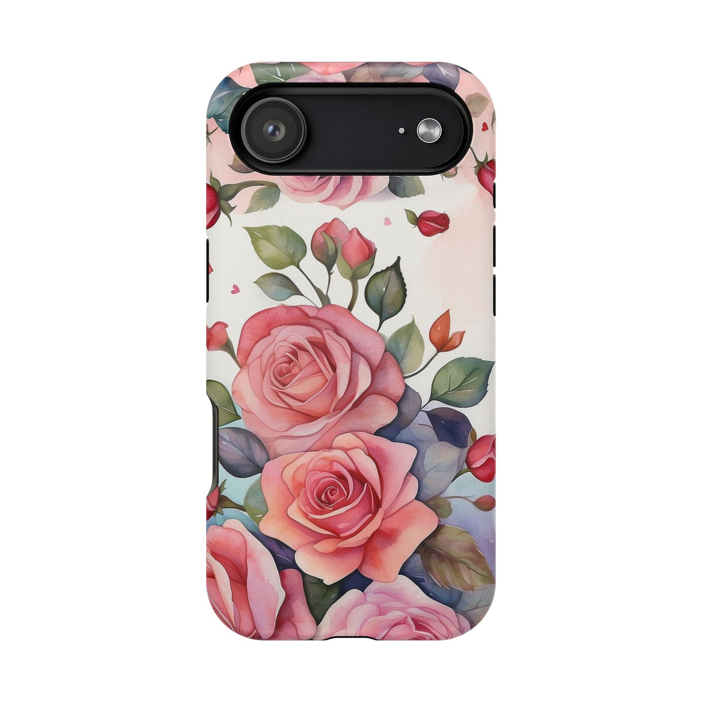 Floral Rose Magnetic Phone Case — Impact-Resistant Protective Cover