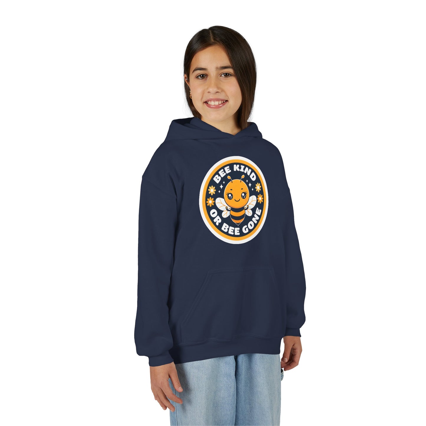 Bee Kind Badge hoodie | Youth Hoodie, Cute Bee Graphic