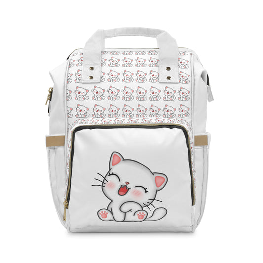 Cute Cat Multifunctional Diaper Backpack for Moms, Stylish Baby Bag, Cute Baby Essentials, Functional Travel Bag, Perfect Baby Shower Gift