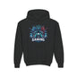 Youth Gaming Hoodie — Robotic Gamer Emblem Sweatshirt