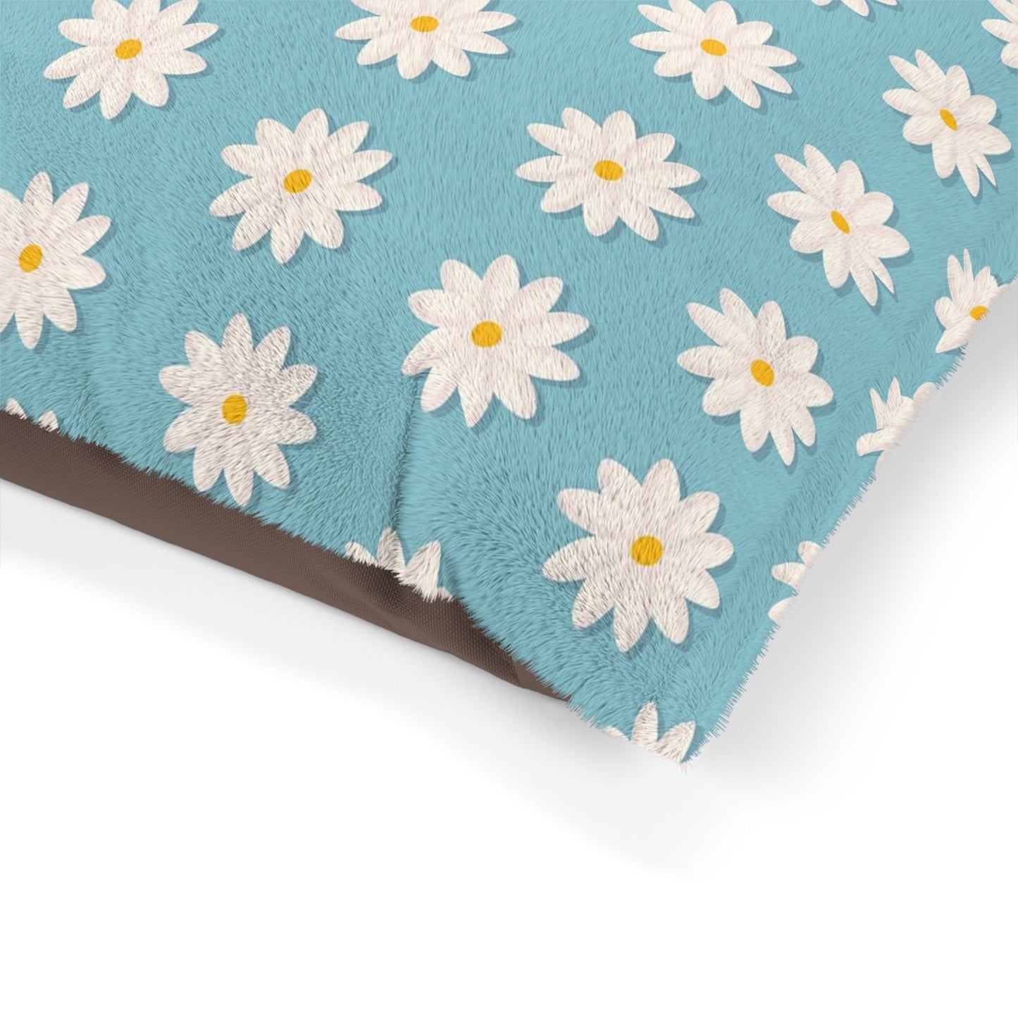 Daisy Floral Pet Bed for Cozy Comfort, Small Dog Bed, Cat Plush Pillow, Summer Pet Accessory, Dog Lover Gift
