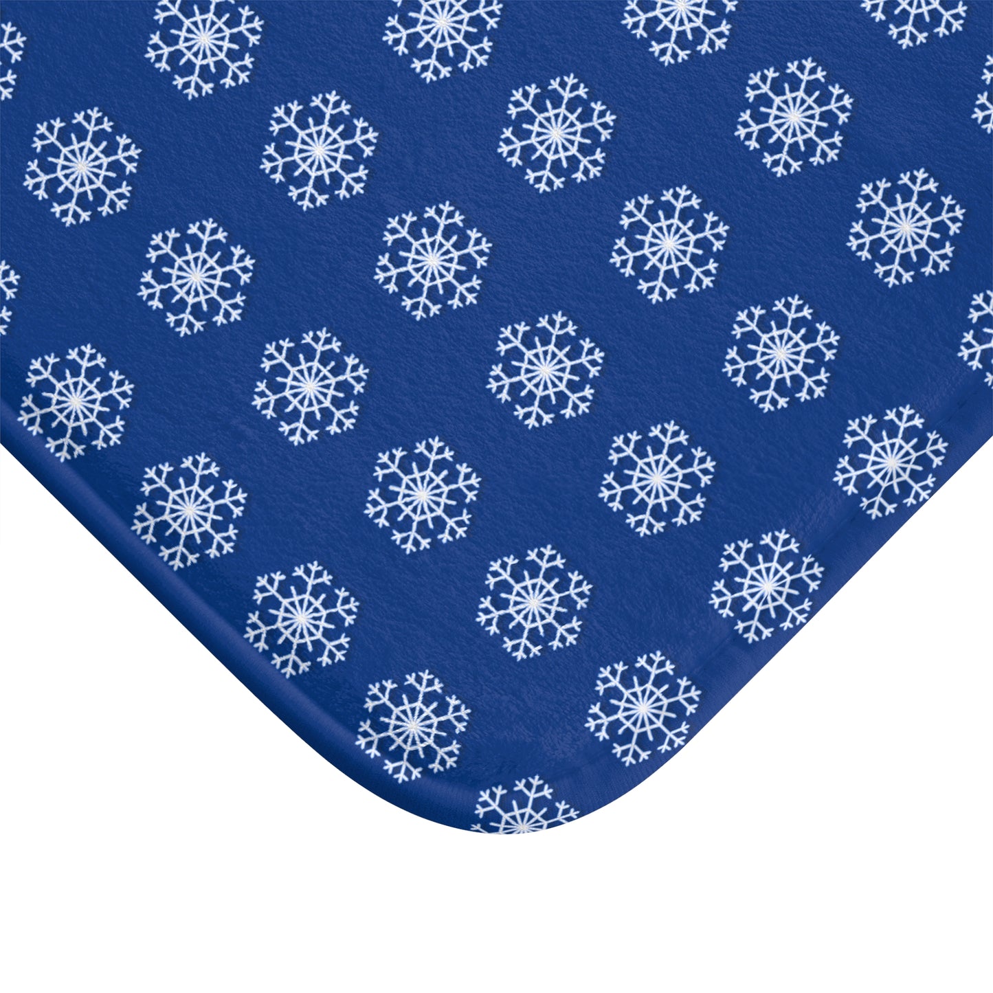 Snowflake Bath Mat - Cozy Bathroom Decor, Winter Theme Mat, Holiday Gift, Non-Slip Rug, Contemporary Style Accent