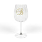 Monogrammed Gold 'B' 12oz Wine Glass — Elegant Personalized Stemware