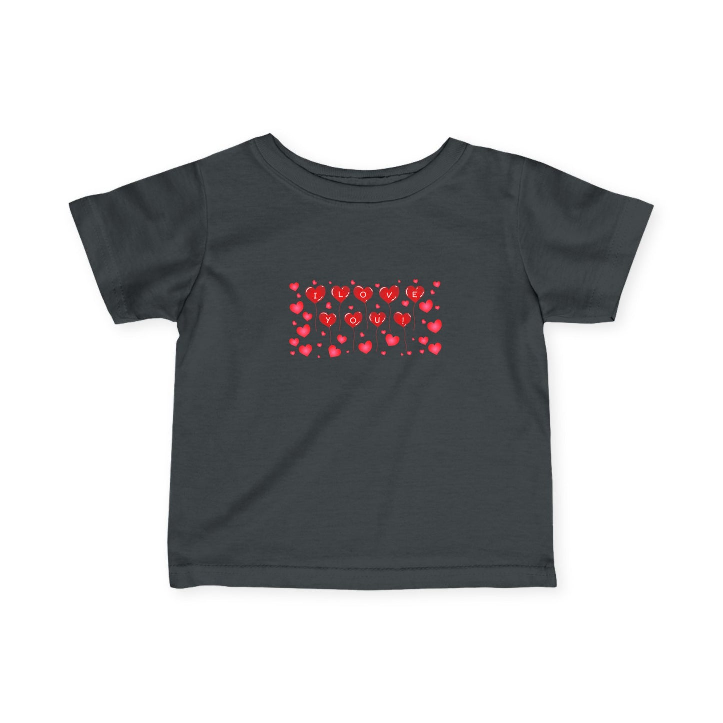 Infant Tee — Red Heart Pattern Baby Shirt (Valentine’s Day)