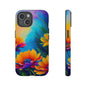 Floral Sunset Tough Phone Case — Vibrant Watercolor Flowers Protective Cover