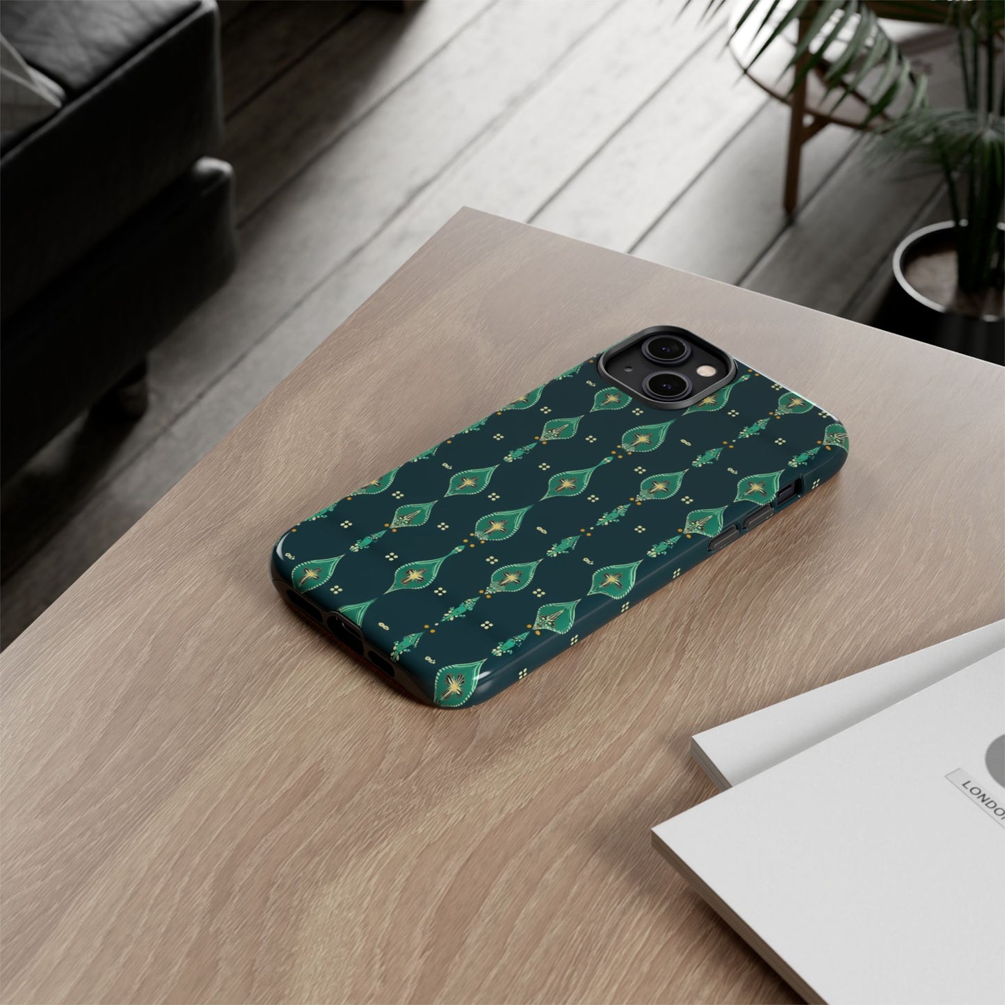 Emerald Boho Teardrop Phone Case
