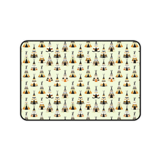 Tribal Teepee Desk Mat - Bohemian Workstation Decor