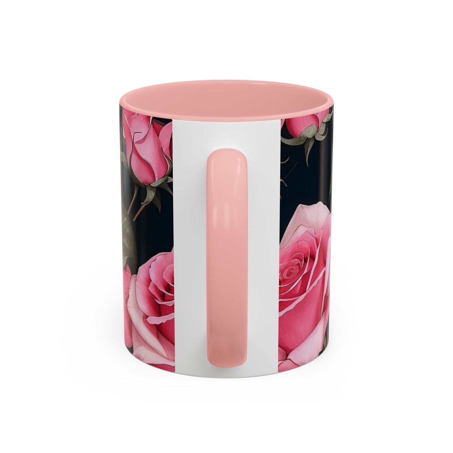 Floral Accent Coffee Mug, Gift for Her, Cute Floral Mug, Spring Decor, Coffee Lover Gift