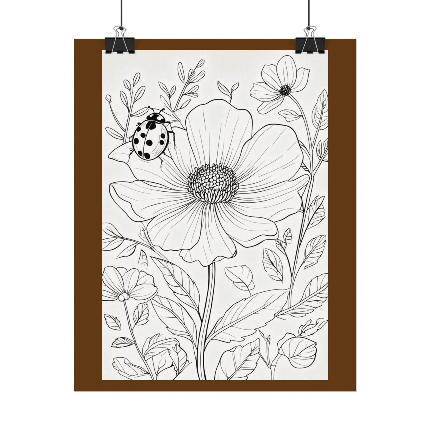 COLOR IT YOURSELF  Line Art Poster — Textured Matte Print