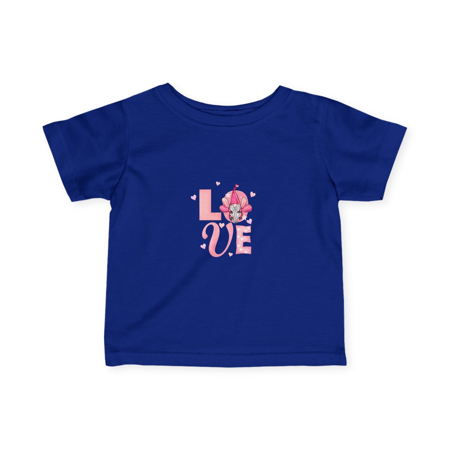 Infant Tee — Pink Floral "LOVE" Baby T‑Shirt, Cute Newborn Gift for Valentine’s & Everyday