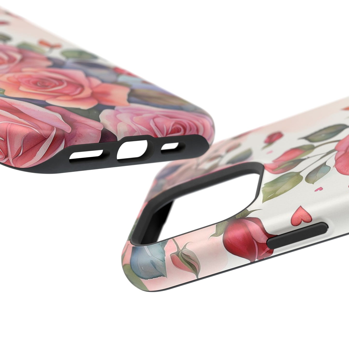Floral Rose Magnetic Phone Case — Impact-Resistant Protective Cover
