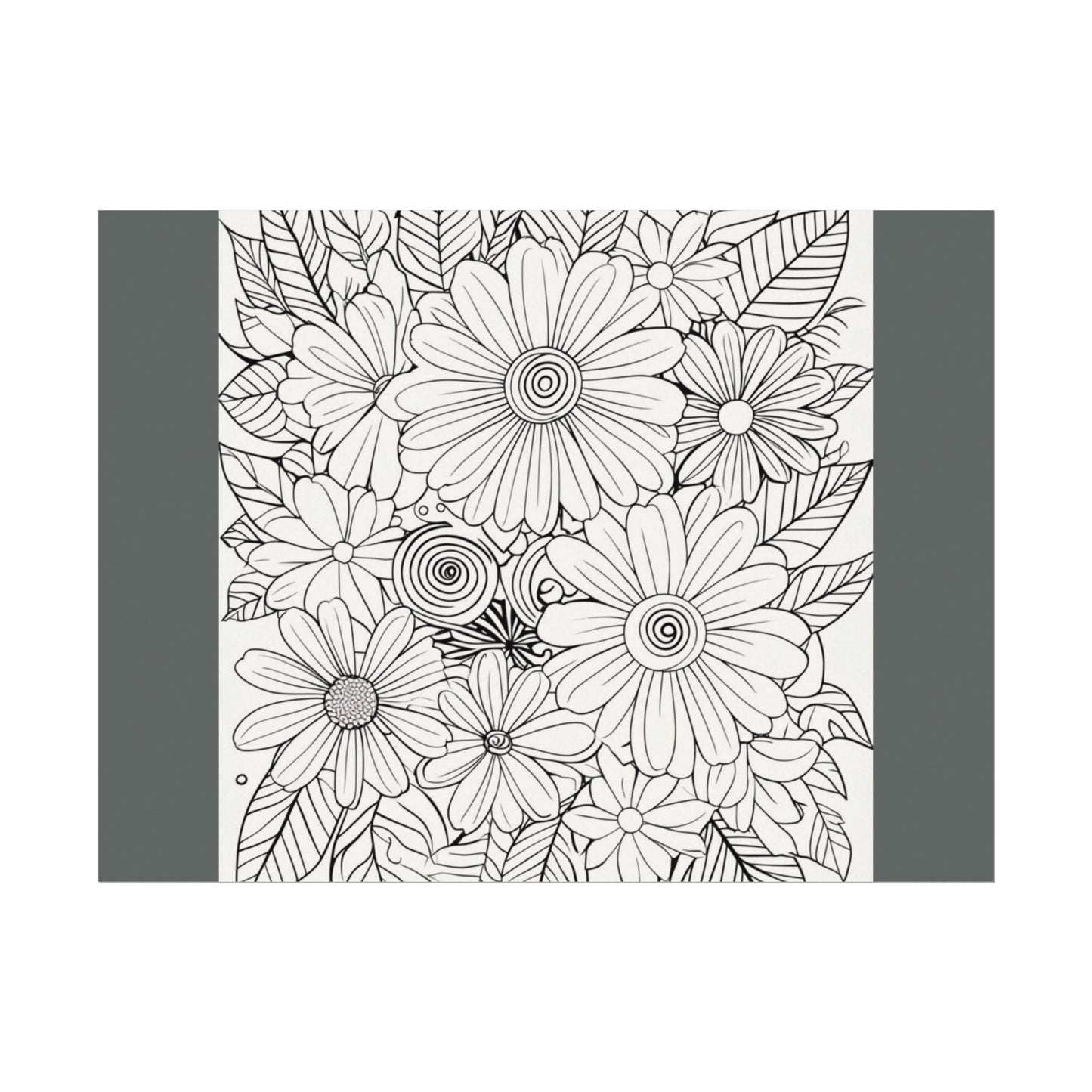 COLOR IT YOURSELF  Line Art Poster — Textured Matte Print