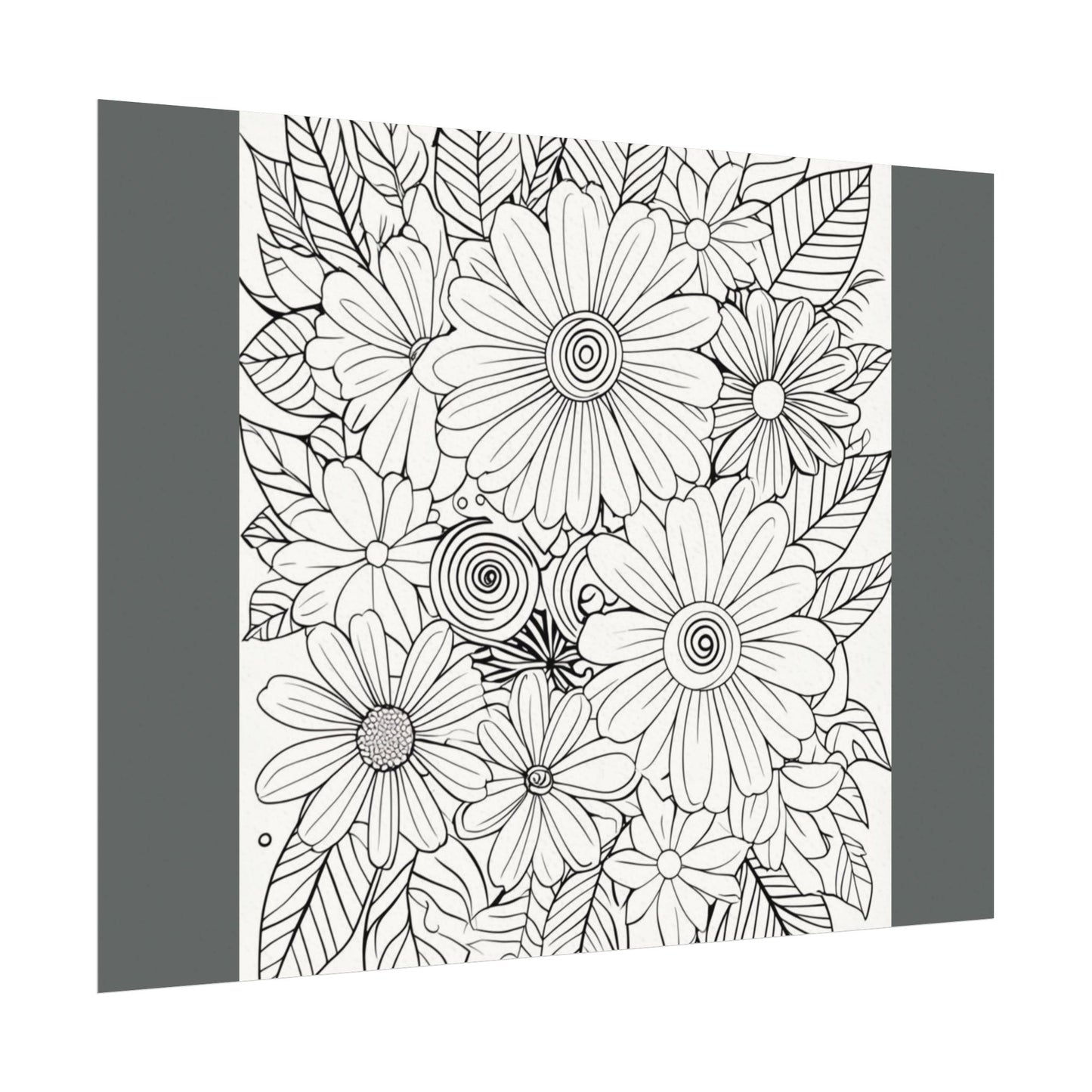 COLOR IT YOURSELF  Line Art Poster — Textured Matte Print