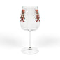 12oz Wine Glass with Festive Nutcracker Design — Holiday Christmas Stemware