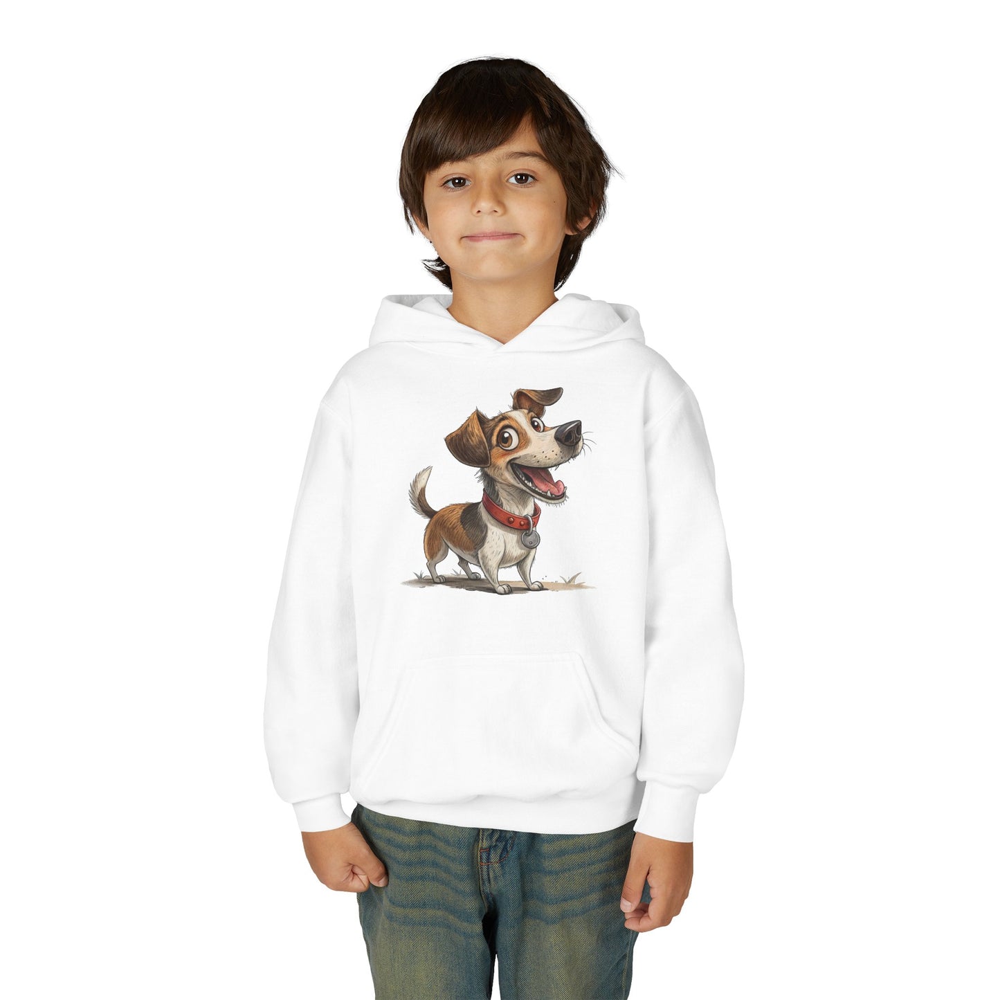 Kids Dog Hoodie – Cute Cartoon Jack Russell Puppy Sweatshirt (Custom Name Option)