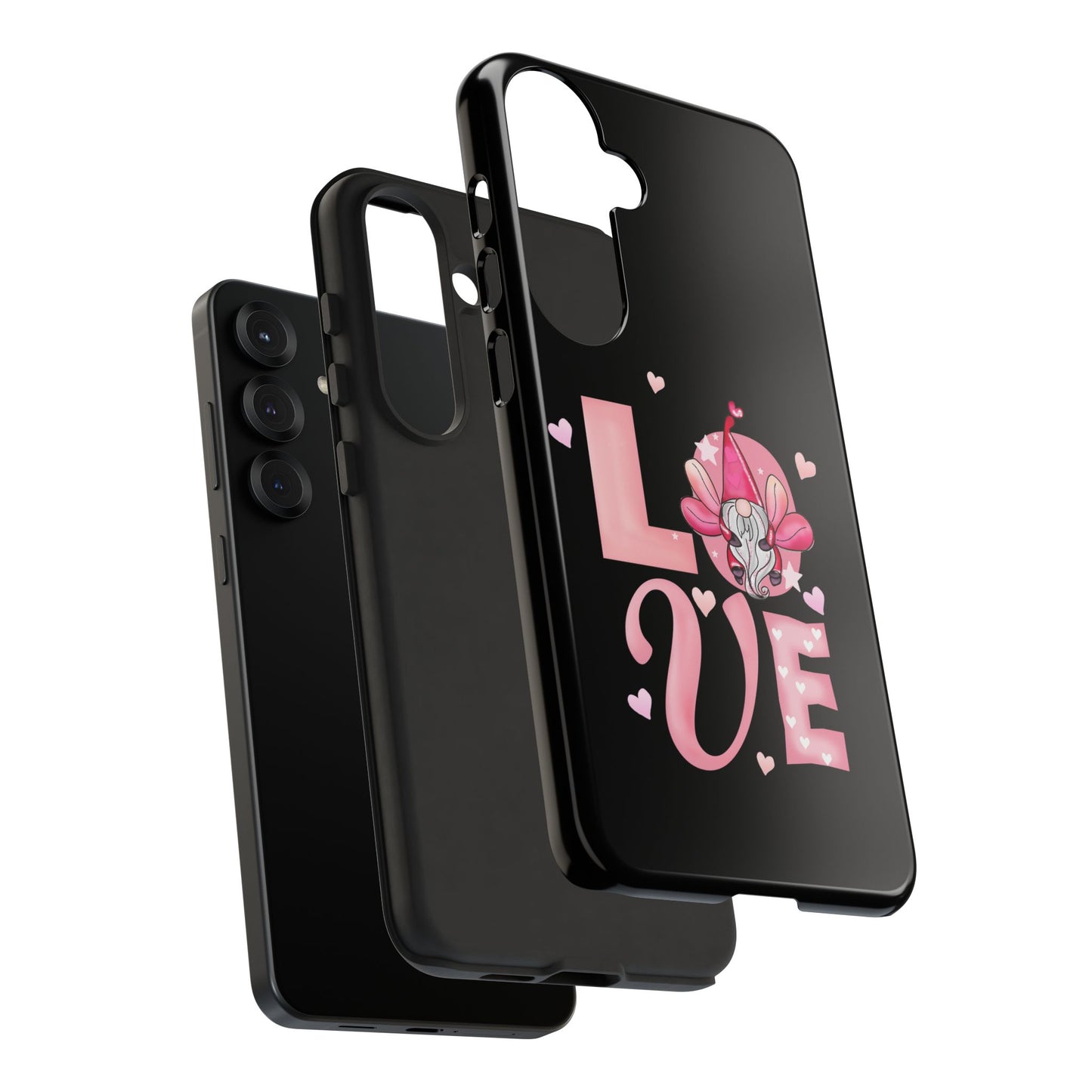 Love Gnome Phone Case — Cute Pink Heart Valentines Protective Case
