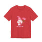 Valentine Gnome T‑Shirt — Cute Pink Gnome Holding Rose Tee