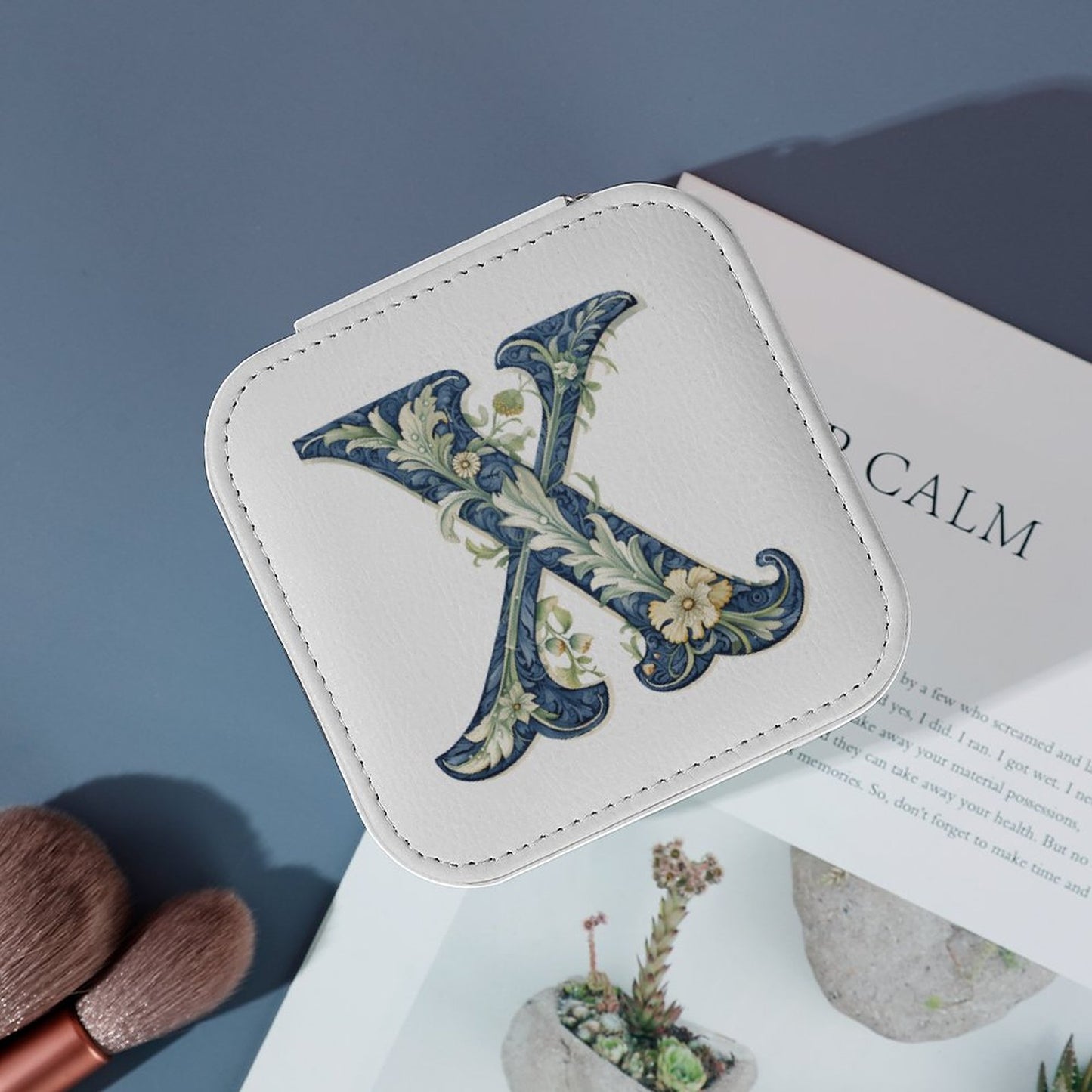 PU Portable Travel Jewellery Box - Letter X
