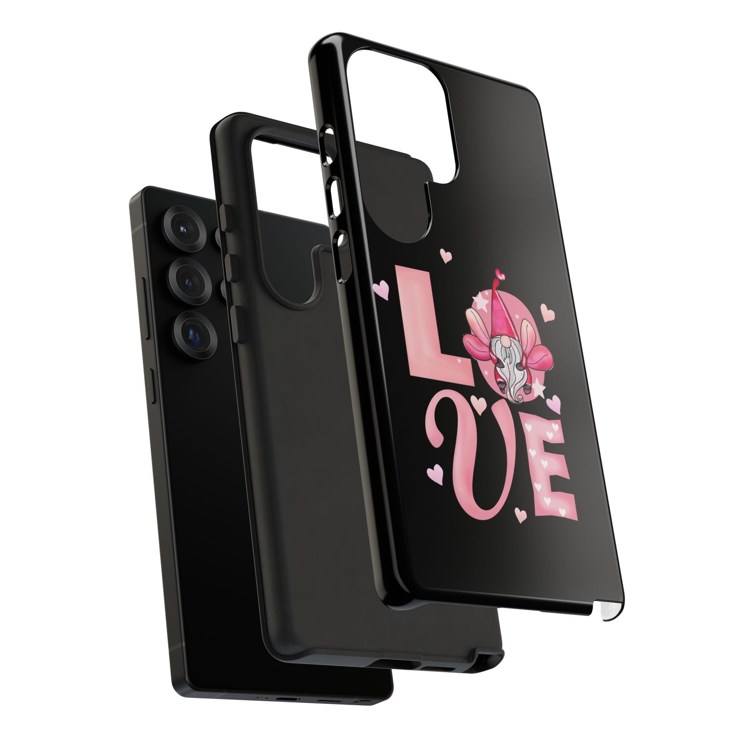 Love Gnome Phone Case — Cute Pink Heart Valentines Protective Case
