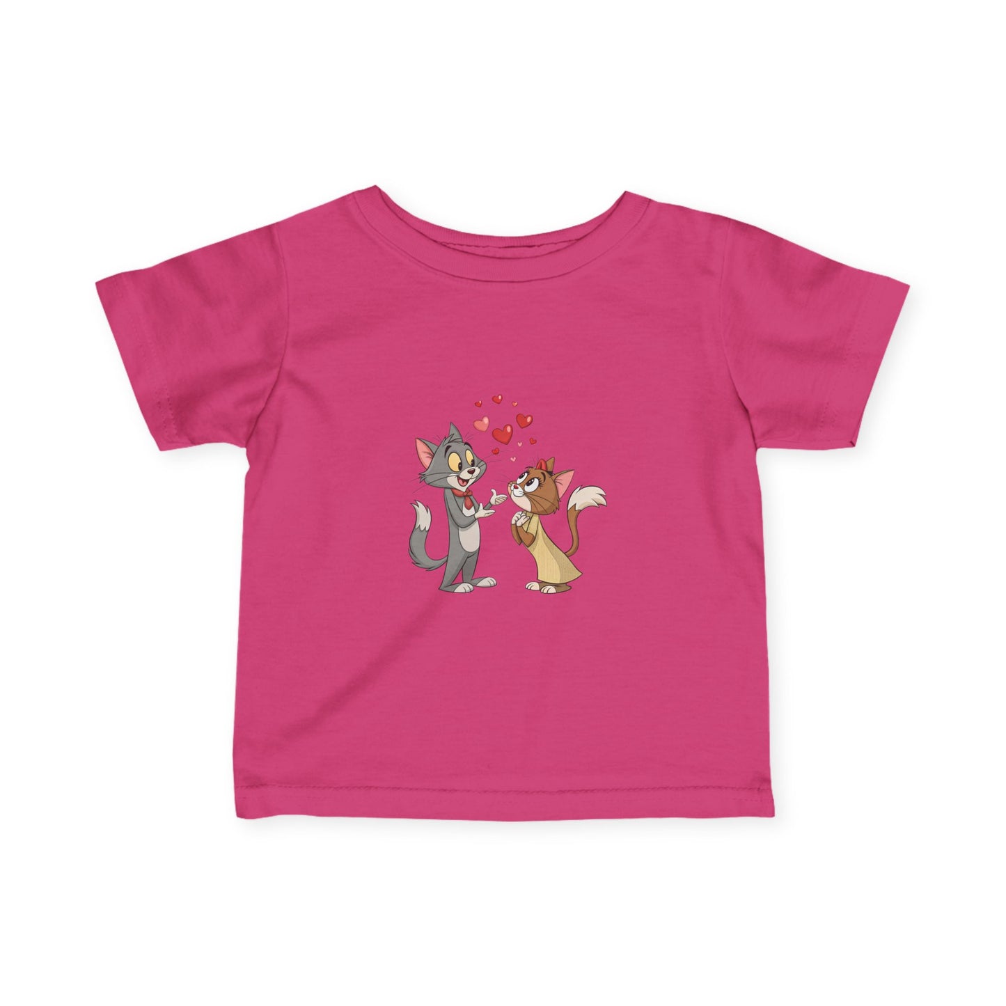 Infant Tee — Cute Cartoon Cats in Love Kids Shirt