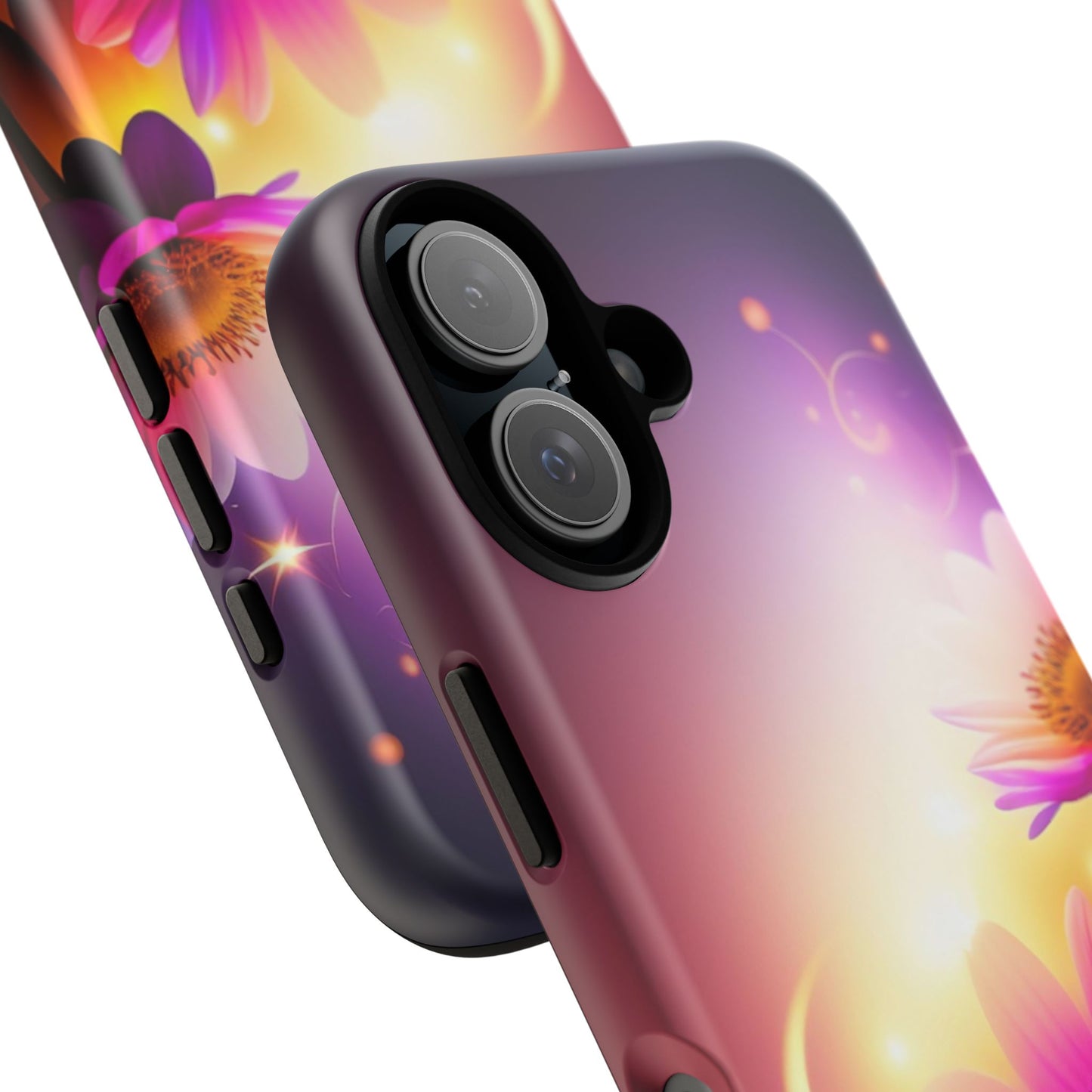 Floral Moonlight Phone Case – Purple Daisy Protective Cover