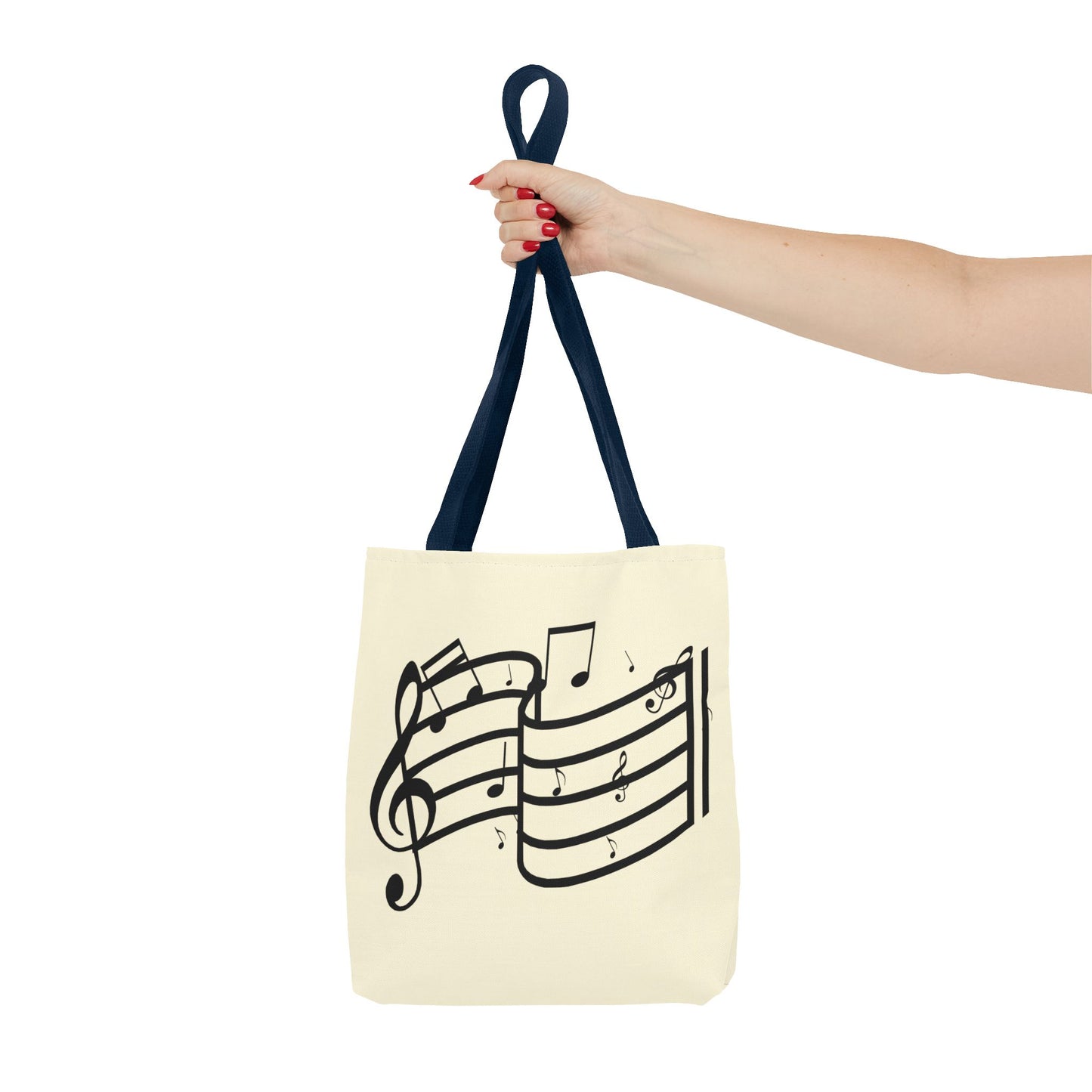 Music Notes Tote Bag — Sheet Melody Canvas Tote for Musicians & Music Lovers