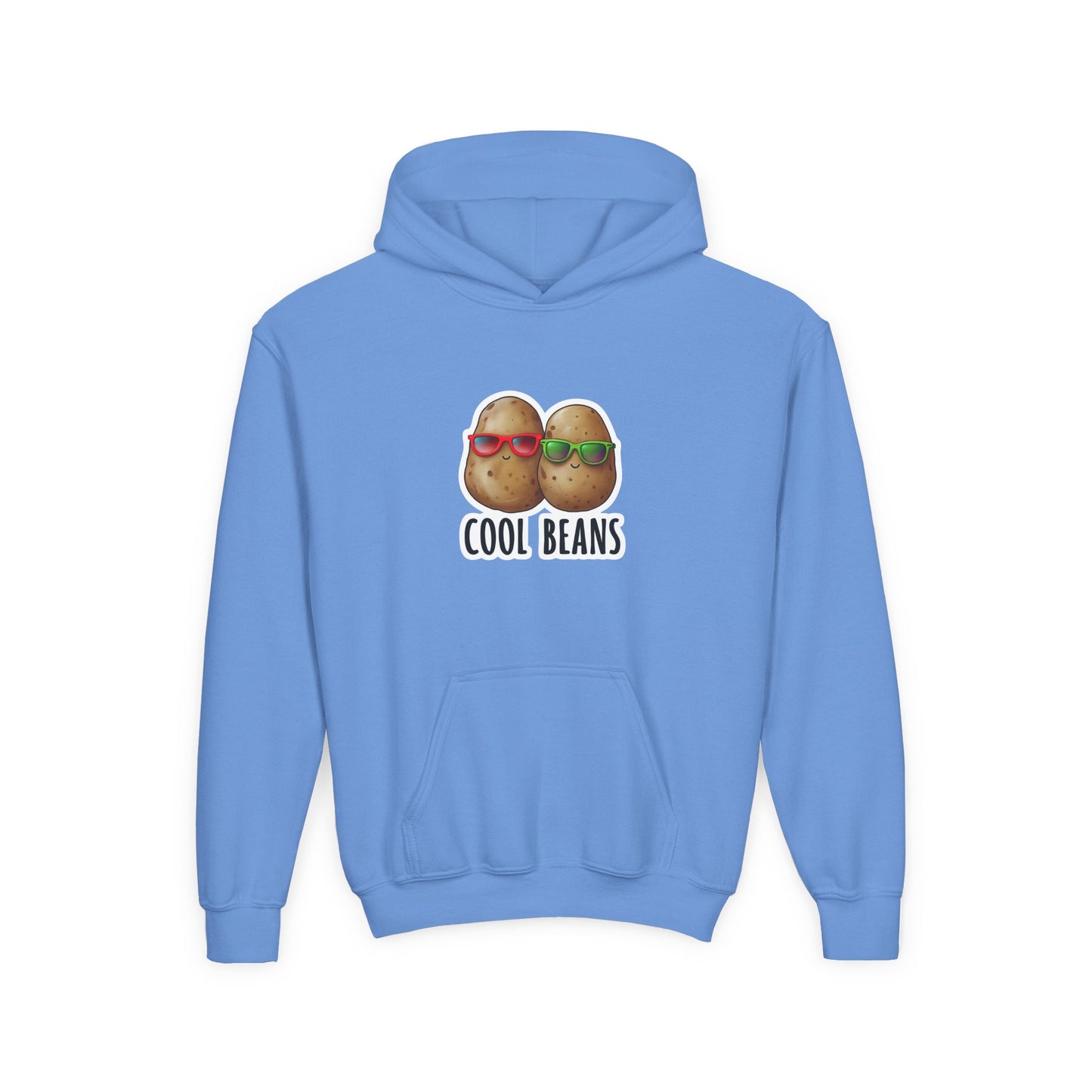 Youth 'Cool Beans' Hoodie – Cute Kids Graphic Sweatshirt with Sunglasses Potato Design