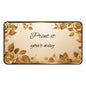 Gold Floral Desk Mat — Customizable Elegant Mouse Pad with "Print it your way" Design