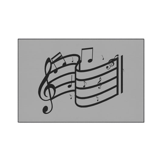Musical Notes Heavy-Duty Floor Mat — Clef & Staff Design for Music Rooms