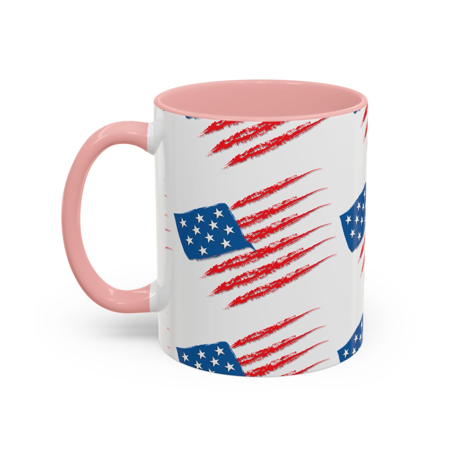 Patriotic Accent Coffee Mug | USA Flag Design